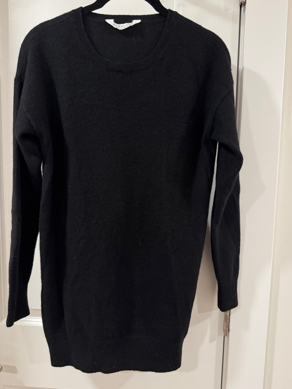 Everlane Women's Black Classic Cashmere Crewneck Sweater Dress Size S